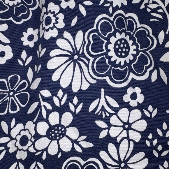 Talbots Floral Print Womens SZ 12P Pencil Skirt Blue White Mid Rise Zip Side - Picture 3 of 5